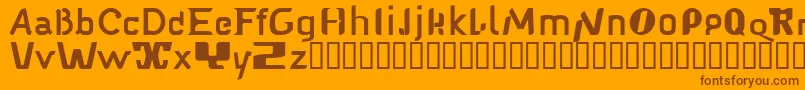 フォントBabelfish1 – オレンジの背景に茶色のフォント
