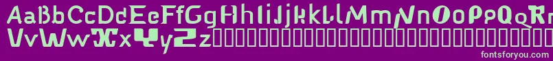 Babelfish1-fontti – vihreät fontit violetilla taustalla