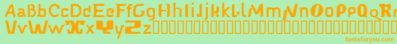 Babelfish1 Font – Orange Fonts on Green Background