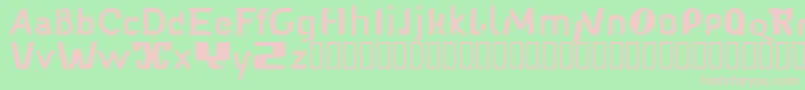 Babelfish1 Font – Pink Fonts on Green Background