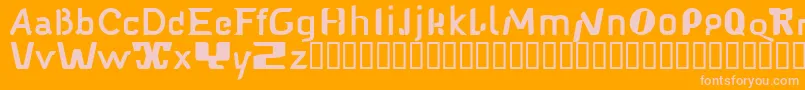 Fonte Babelfish1 – fontes rosa em um fundo laranja