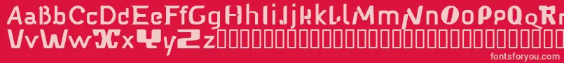 Babelfish1 Font – Pink Fonts on Red Background