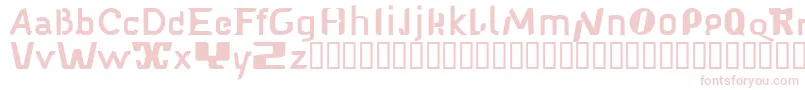 Babelfish1-Schriftart – Rosa Schriften auf weißem Hintergrund