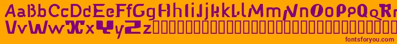Babelfish1 Font – Purple Fonts on Orange Background
