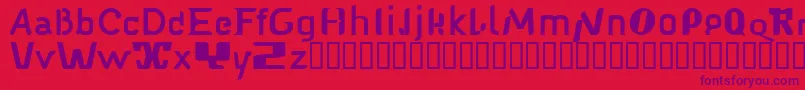 Babelfish1 Font – Purple Fonts on Red Background