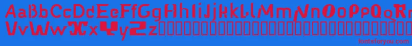 Babelfish1 Font – Red Fonts on Blue Background