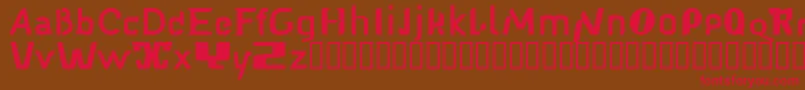 Babelfish1 Font – Red Fonts on Brown Background