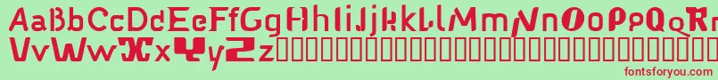 Шрифт Babelfish1 – красные шрифты на зелёном фоне