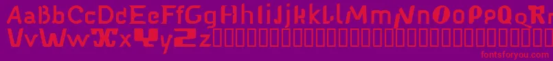 Babelfish1 Font – Red Fonts on Purple Background