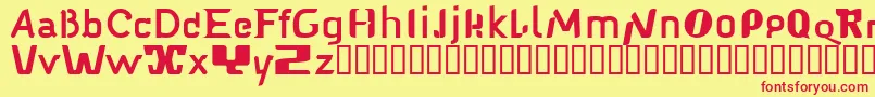 Babelfish1 Font – Red Fonts on Yellow Background