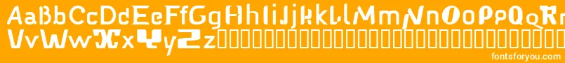 Babelfish1 Font – White Fonts on Orange Background