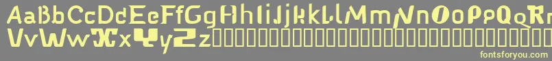 Babelfish1 Font – Yellow Fonts on Gray Background