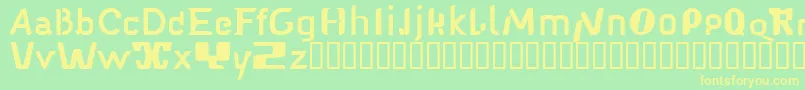 Babelfish1 Font – Yellow Fonts on Green Background