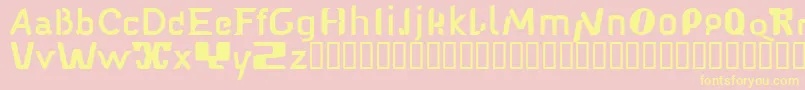 Fonte Babelfish1 – fontes amarelas em um fundo rosa