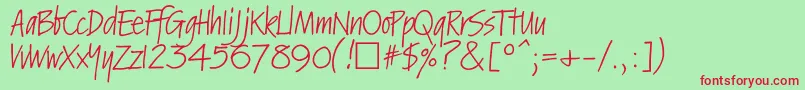 KremlincttNormal Font – Red Fonts on Green Background