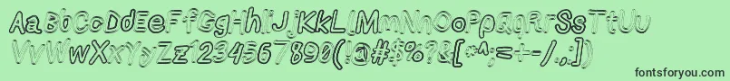 Applestormxbdfaxita-Schriftart – Schwarze Schriften auf grünem Hintergrund