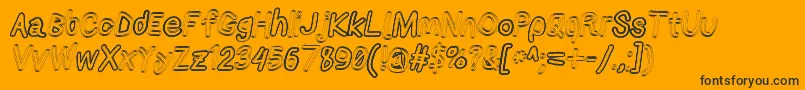 Шрифт Applestormxbdfaxita – чёрные шрифты на оранжевом фоне