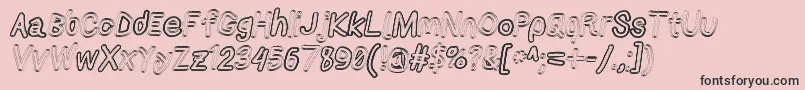 フォントApplestormxbdfaxita – ピンクの背景に黒い文字