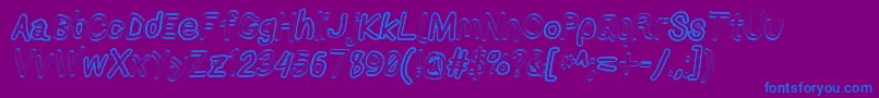 Applestormxbdfaxita-Schriftart – Blaue Schriften auf violettem Hintergrund