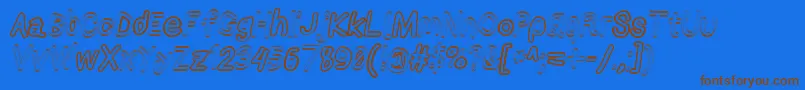Applestormxbdfaxita-Schriftart – Braune Schriften auf blauem Hintergrund