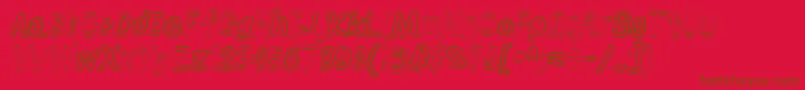 フォントApplestormxbdfaxita – 赤い背景に茶色の文字