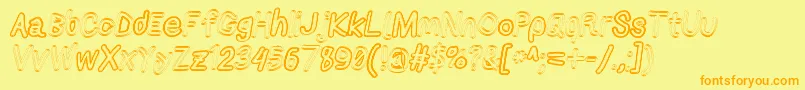 Applestormxbdfaxita Font – Orange Fonts on Yellow Background