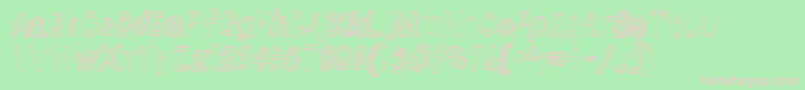 フォントApplestormxbdfaxita – 緑の背景にピンクのフォント