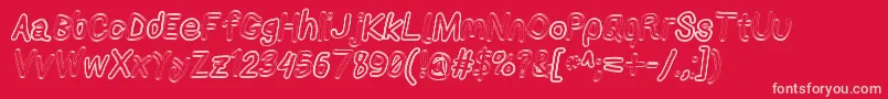 Шрифт Applestormxbdfaxita – розовые шрифты на красном фоне