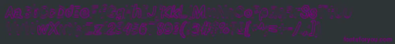 Applestormxbdfaxita-fontti – violetit fontit mustalla taustalla