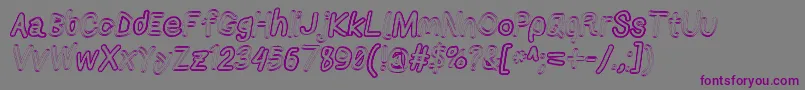 Applestormxbdfaxita-fontti – violetit fontit harmaalla taustalla