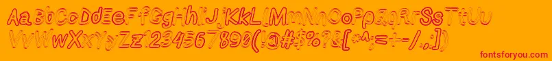 Applestormxbdfaxita Font – Red Fonts on Orange Background