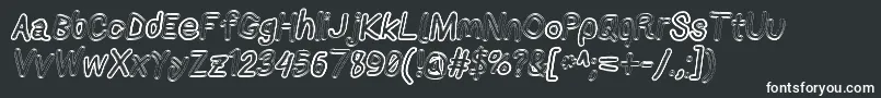 Шрифт Applestormxbdfaxita – белые шрифты на чёрном фоне