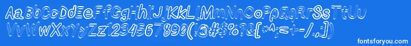 フォントApplestormxbdfaxita – 青い背景に白い文字