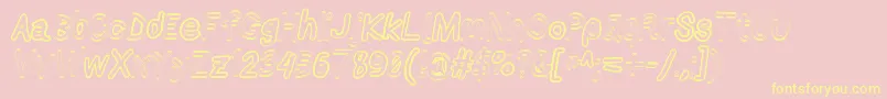 Applestormxbdfaxita-fontti – keltaiset fontit vaaleanpunaisella taustalla