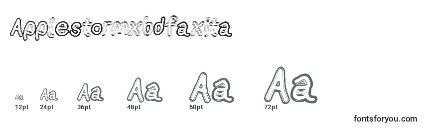 Размеры шрифта Applestormxbdfaxita