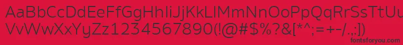 AminoLight Font – Black Fonts on Red Background