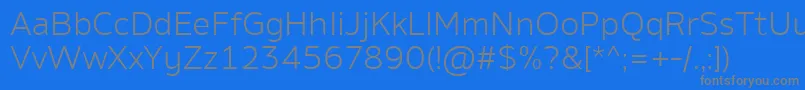 AminoLight Font – Gray Fonts on Blue Background