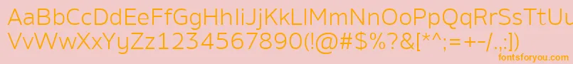 AminoLight Font – Orange Fonts on Pink Background