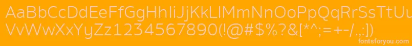 AminoLight Font – Pink Fonts on Orange Background