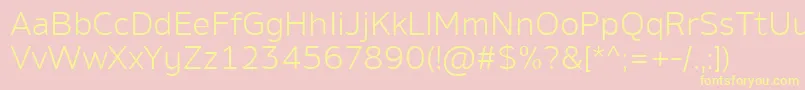 AminoLight Font – Yellow Fonts on Pink Background