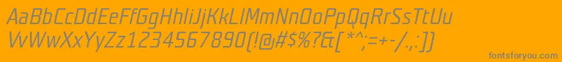TeutonweissBolditalic Font – Gray Fonts on Orange Background