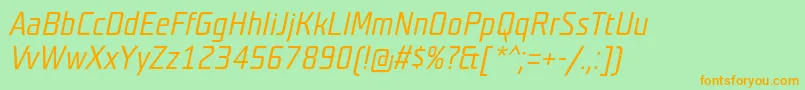 TeutonweissBolditalic Font – Orange Fonts on Green Background
