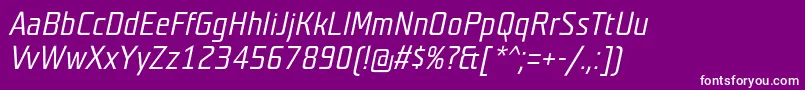 TeutonweissBolditalic Font – White Fonts on Purple Background