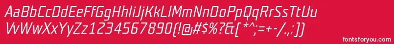 TeutonweissBolditalic Font – White Fonts on Red Background