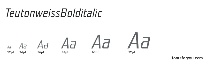 TeutonweissBolditalic Font Sizes