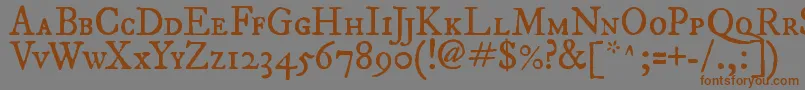 ImFellDwPicaRomanSc Font – Brown Fonts on Gray Background