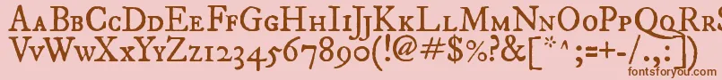 ImFellDwPicaRomanSc Font – Brown Fonts on Pink Background