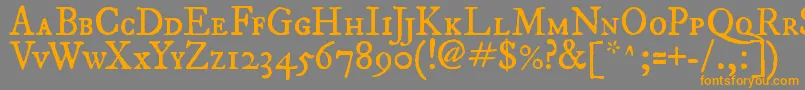 More about ImFellDwPicaRomanSc Font ImFellDwPicaRomanSc Font – Orange Fonts on Gray Background