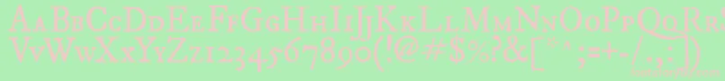 ImFellDwPicaRomanSc Font – Pink Fonts on Green Background