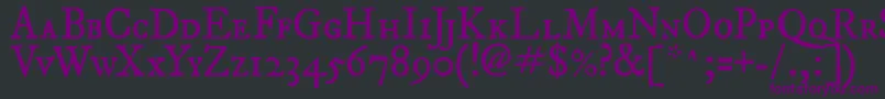 ImFellDwPicaRomanSc Font – Purple Fonts on Black Background